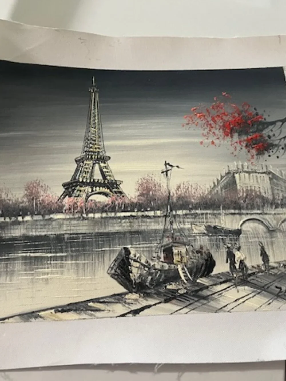 Pretty Paris Painted Wall Canvas - Approx. 18
